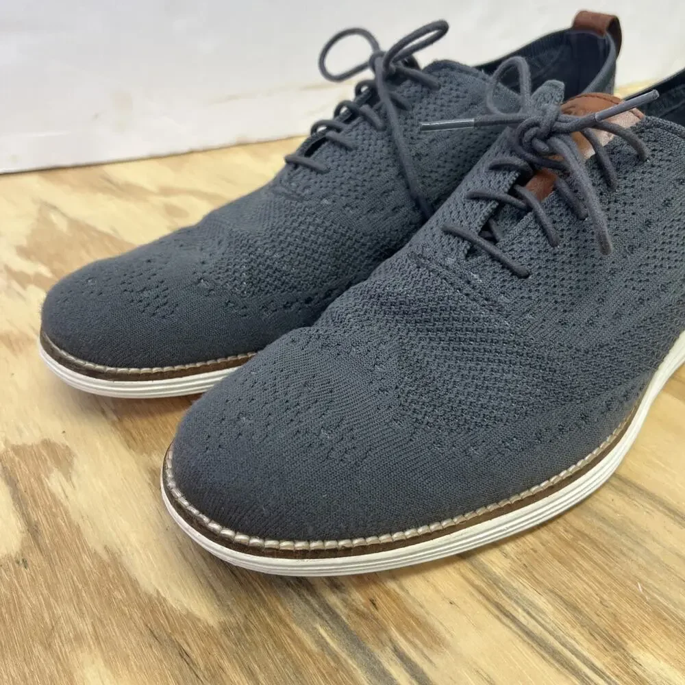 Cole Haan ØriginalGrand Stitchlite Wingtip Oxfords Mens 12M Gray Casual Comfort